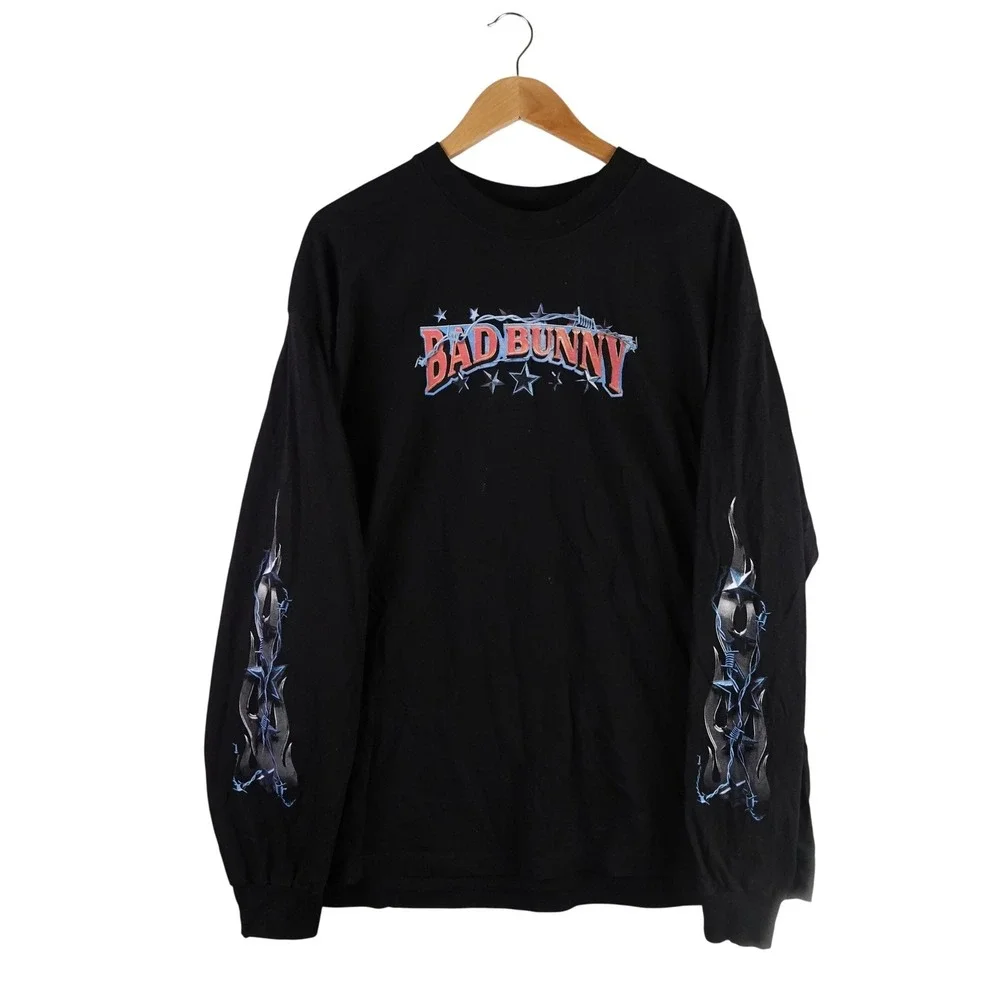 Bad Bunny El Ultimo Tour Del Mundo 2022 Long Sleeve Shirt Mens XL Made In USA